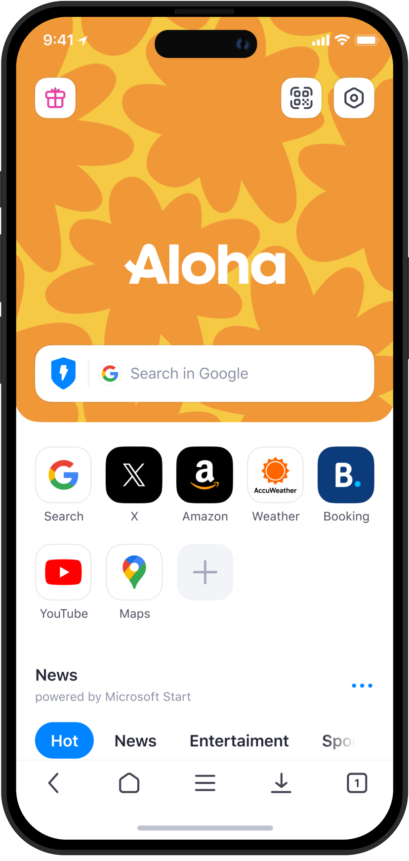 AdBlock is built into Aloha Browser and increases your privacy