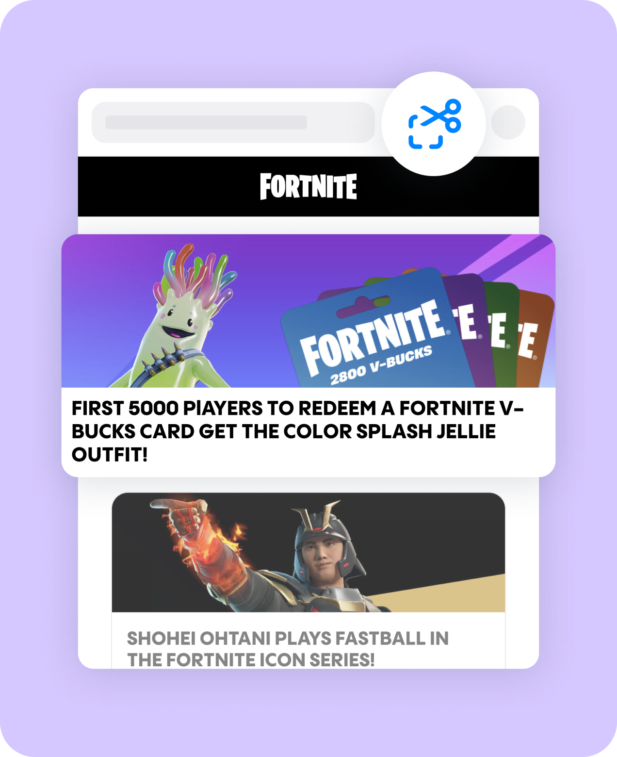 Aloha Browser's Snips feature will keep you informed about your favorite online games